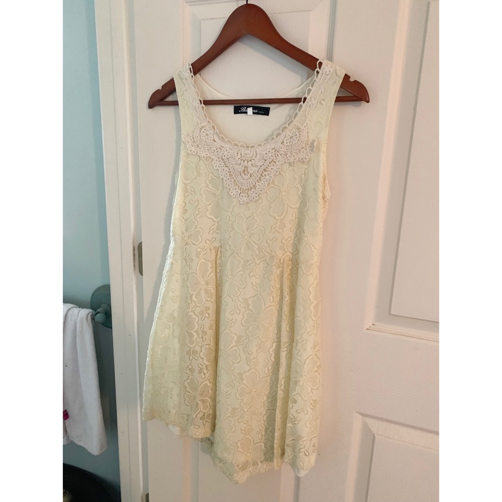 Cream, lace dress